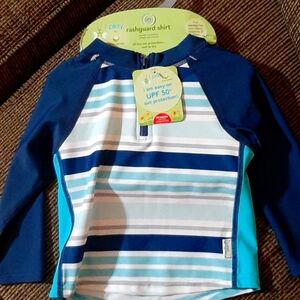 Baby swim shirt with diaper cover
